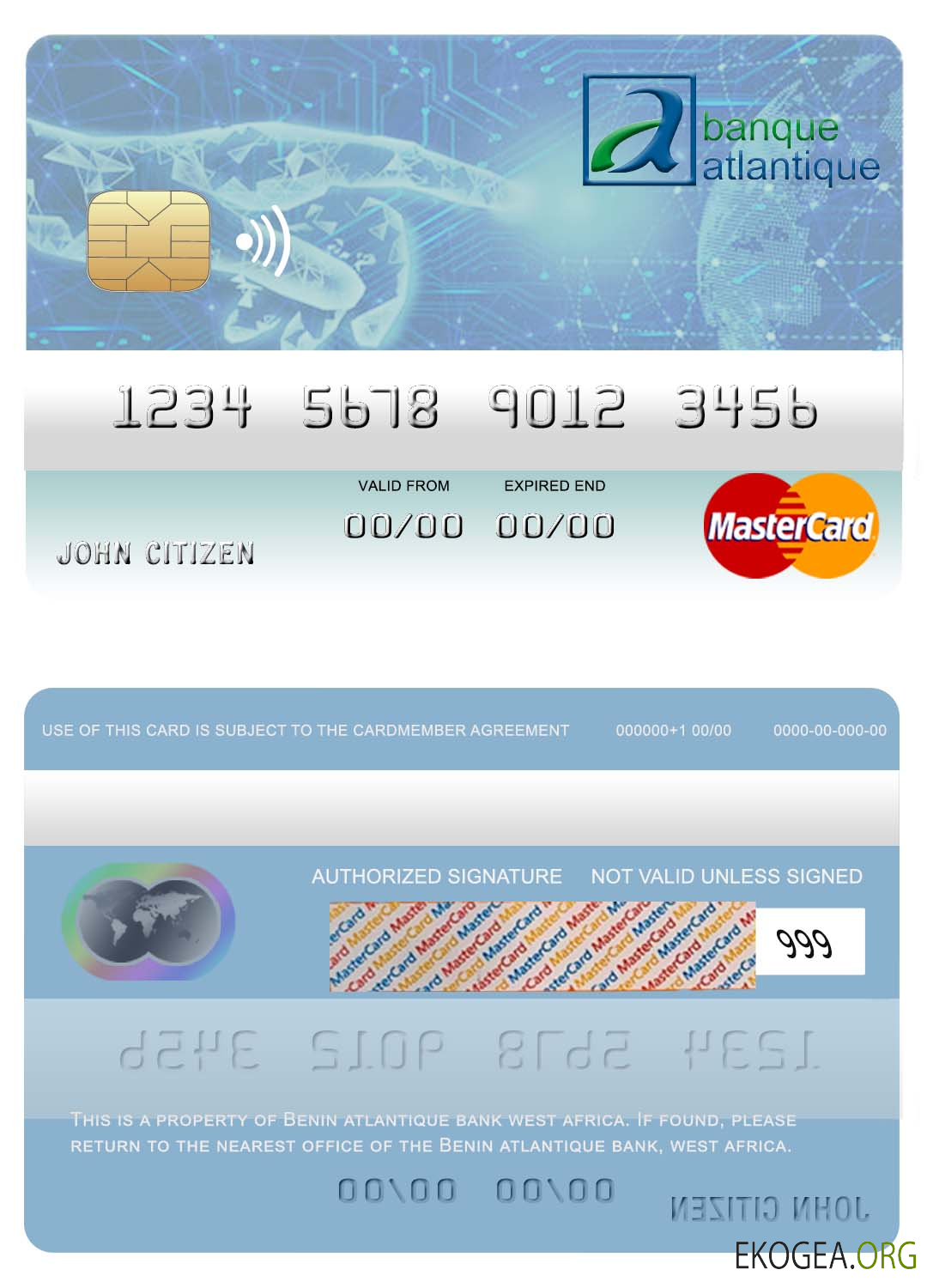 Mastercard de la banque Bénin Atlantique